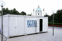 Container Karlsplatz for Free Bitflows Exhibition