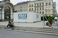 Container Karlsplatz for Free Bitflows Exhibition