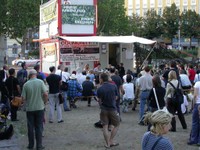 Container and Crowd at Free Media Camp