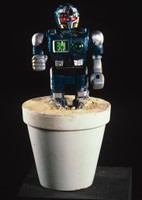 ROBOT in a flower pot